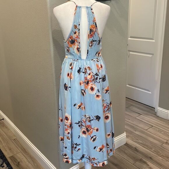 Cooperative Floral Open Back MIDI Dress Size 0 - Picture 3 of 3